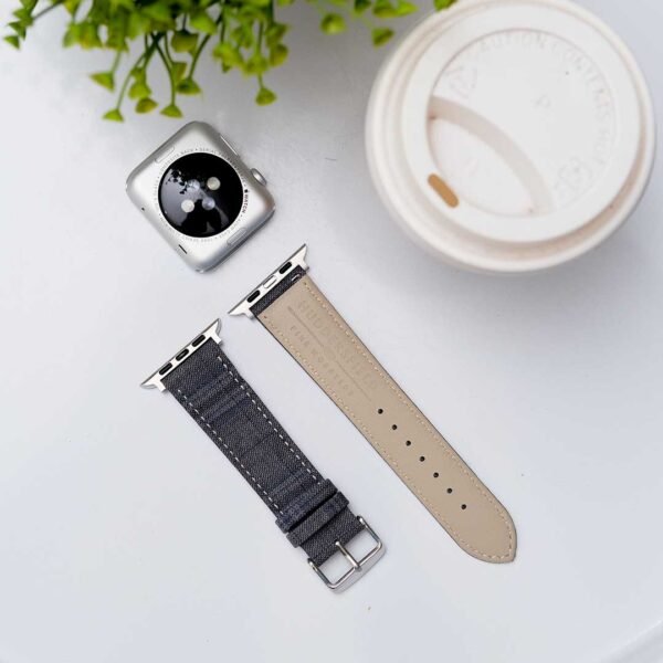 Apple Watch GREY w FANCY BLUE WINDOWPANE overplaid